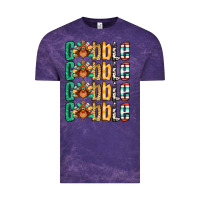 Cloud Purple Gobble till you wobble Thanksgiving turkey Vintage Tee - NancyCooperArtShop