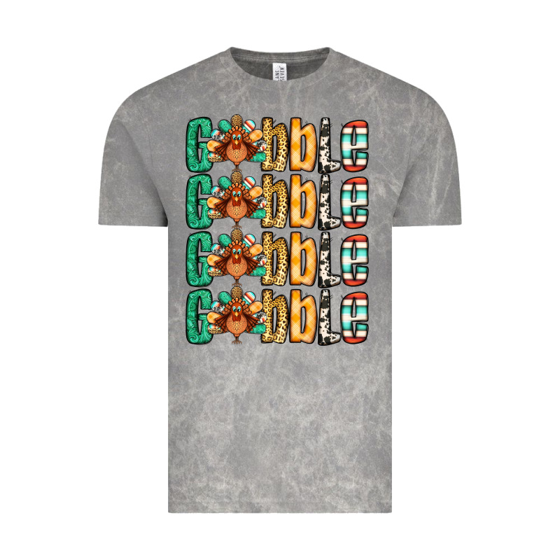 Gobble Till You Wobble Thanksgiving Turkey Vintage Tee by NancyCooperArtShop | Teevron