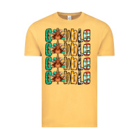 Vintage Mustard Gobble till you wobble Thanksgiving turkey Vintage Tee - NancyCooperArtShop