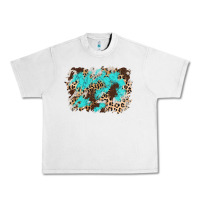 Lunar Rock cowhide leopard turquoise background Urban Heavy Tee - AdoDesignShop
