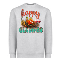 Heather Grey Happy Glamper Camp Heavyweight Sweatshirt - BundleAndBundleShop