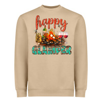 Mushroom Happy Glamper Camp Heavyweight Sweatshirt - BundleAndBundleShop