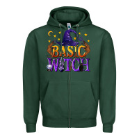 Sports Green Basic Witch Zipper Hoodie - texasbilliewilder
