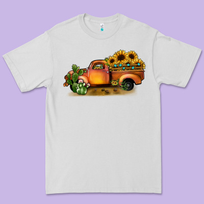 Sunflower Truck Premium Tee Designed By Jahusdesignshop
