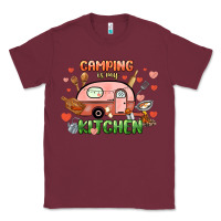 Burgundy camping is my kitchen Classic Tee - NancyCooperArtShop