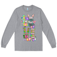Heather Grey Love Easter Nurse Long Sleeve Tee - BundleAndBundleShop