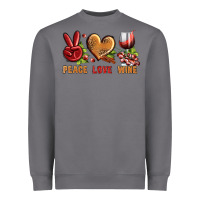Storm Peace Love Wine Heavyweight Sweatshirt - BundleAndBundleShop