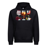 Black hallothanksmas halloween thanksgiving  christmas wine Urban Hoodie - FaDigitalArtStudio