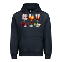 Navy hallothanksmas halloween thanksgiving  christmas wine Urban Hoodie - FaDigitalArtStudio