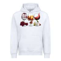 White hallothanksmas halloween thanksgiving  christmas wine Urban Hoodie - FaDigitalArtStudio