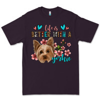Plum life is better with a yorkie Premium Tee - Jasminsmagicworld