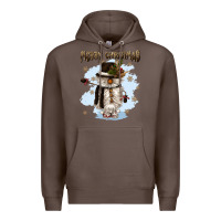 Coffee merry christmas snowman Premium Hoodie - CowGirlArtShop