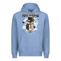 Colony Blue merry christmas snowman Premium Hoodie - CowGirlArtShop