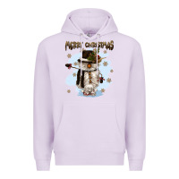 Merry Christmas Snowman Premium Hoodie | Teevron
