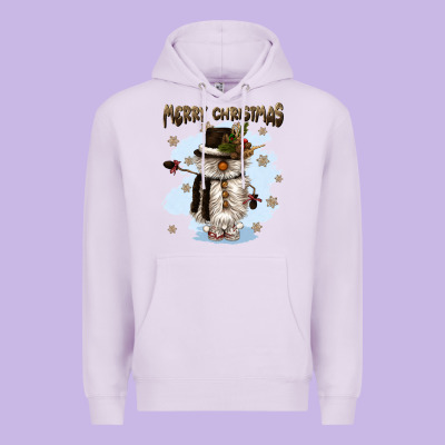Merry Christmas Snowman Premium Hoodie Designed By Cowgirlartshop