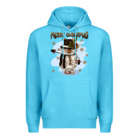 Ocean Blue merry christmas snowman Premium Hoodie - CowGirlArtShop