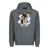 Rock merry christmas snowman Premium Hoodie - CowGirlArtShop