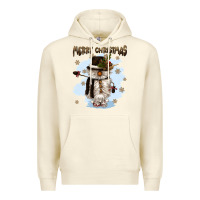 Sandshell merry christmas snowman Premium Hoodie - CowGirlArtShop