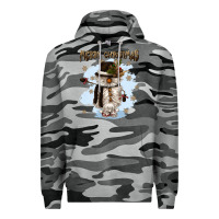 Slate Camo merry christmas snowman Premium Hoodie - CowGirlArtShop