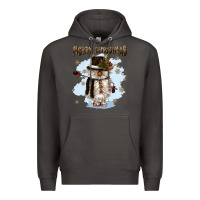 Smoke merry christmas snowman Premium Hoodie - CowGirlArtShop