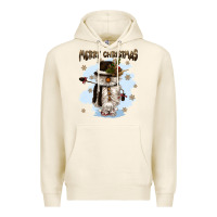 Tofu merry christmas snowman Premium Hoodie - CowGirlArtShop