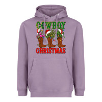 Lavender cowboy christmas boots cactus Heavyweight Hoodie - CowGirlArtShop
