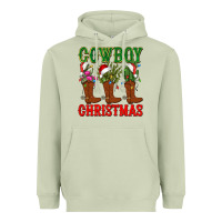 Matcha cowboy christmas boots cactus Heavyweight Hoodie - CowGirlArtShop