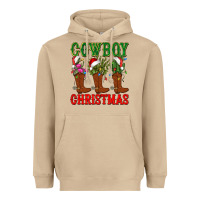 Mushroom cowboy christmas boots cactus Heavyweight Hoodie - CowGirlArtShop