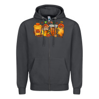 Smoke Thanksgiving Coffee Cups Zipper Hoodie - texasbilliewilder
