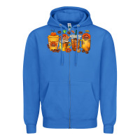 True Royal Thanksgiving Coffee Cups Zipper Hoodie - texasbilliewilder