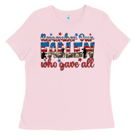 Bubblegum Pink remember our fallen who gave all Ladies Tee - JahusDesignShop