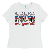 Remember Our Fallen Who Gave All Ladies Tee | Teevron