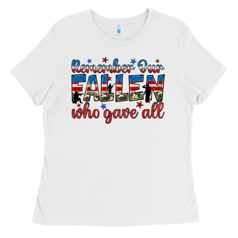 Remember Our Fallen Who Gave All Ladies Tee by JahusDesignShop | Teevron