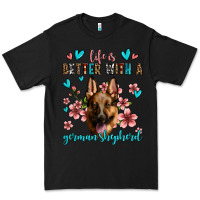 Black life is better with a german shepherd Premium Tee - Jasminsmagicworld