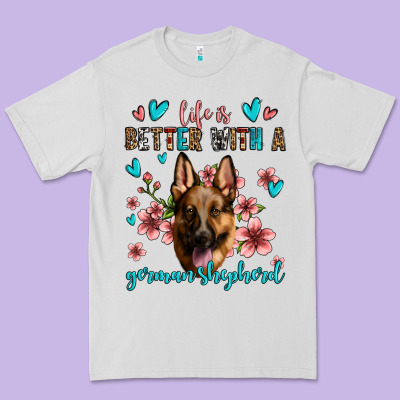 Life Is Better With A German Shepherd Premium Tee Designed By Jasminsmagicworld