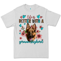 Dove Grey life is better with a german shepherd Premium Tee - Jasminsmagicworld