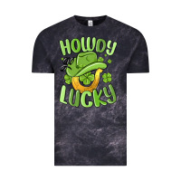 Cloud Black howdy go lucky st patrics day Vintage Tee - MaliasSmallBusiness
