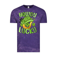 Cloud Purple howdy go lucky st patrics day Vintage Tee - MaliasSmallBusiness