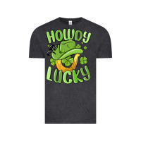 Vintage Black howdy go lucky st patrics day Vintage Tee - MaliasSmallBusiness