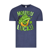 Vintage Denim howdy go lucky st patrics day Vintage Tee - MaliasSmallBusiness