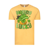 Vintage Mustard howdy go lucky st patrics day Vintage Tee - MaliasSmallBusiness