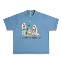 Pebble Blue o come let us adore him Urban Heavy Tee - MaliasSmallBusiness