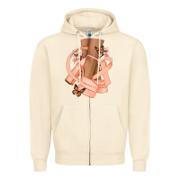 Sandshell Cancer diva peach ribbon Zipper Hoodie - NancyCooperArtShop