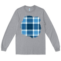 Heather Grey Winter Tartan Patch Long Sleeve Tee - BundleAndBundleShop