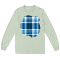 Matcha Winter Tartan Patch Long Sleeve Tee - BundleAndBundleShop