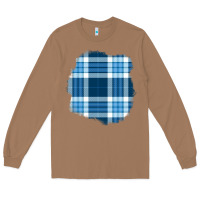 Toasted Coconut Winter Tartan Patch Long Sleeve Tee - BundleAndBundleShop