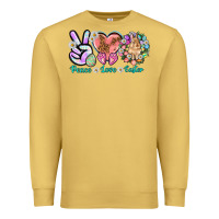 Antique Gold Peace love Easter Day Premium Sweatshirt - HowdyJamesFarm