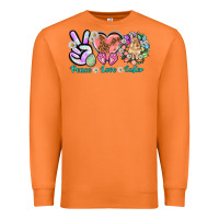 Carrot Peace love Easter Day Premium Sweatshirt - HowdyJamesFarm