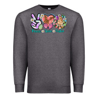 Charcoal Heather Peace love Easter Day Premium Sweatshirt - HowdyJamesFarm