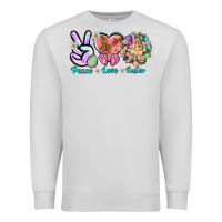 Dove Grey Peace love Easter Day Premium Sweatshirt - HowdyJamesFarm